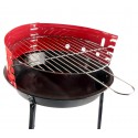 429761 Barbacoa redonda 60 x 36 cm con parrilla de cocción incluida y antiviento