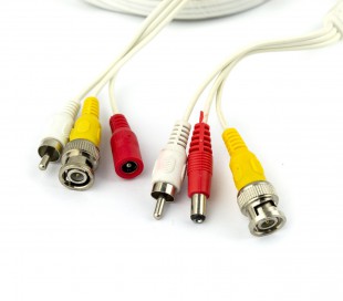 Cable para la señal de audio y video de cámaras BNC RCA 20 metros 2