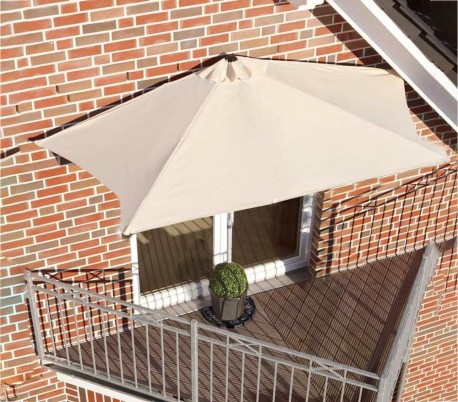 331774 Sombrilla semicircular de pared para jardín ONSHORE 160X100 cm