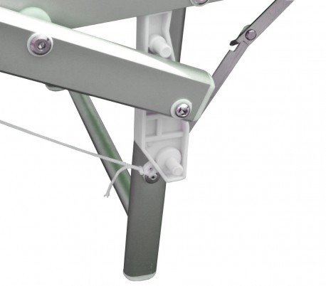 Tumbona de aluminio con sombrilla LUXURIOSA 180X60X40 cm BLANCO Y AZUL