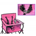 321546 Silla de camping para bebés ONSHORE con bolsa de transporte ROSA