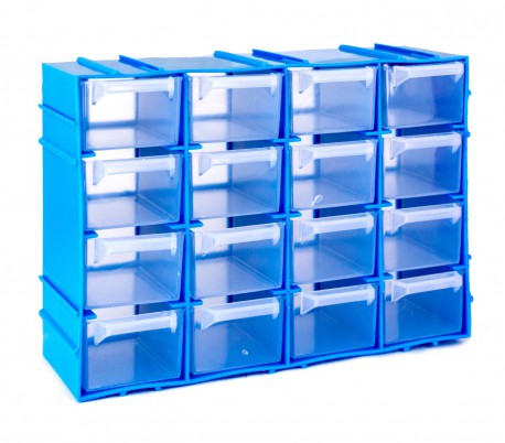 182468 Cajón organizador de plástico rígido  mod. SIMPLY BOX 16 cajones