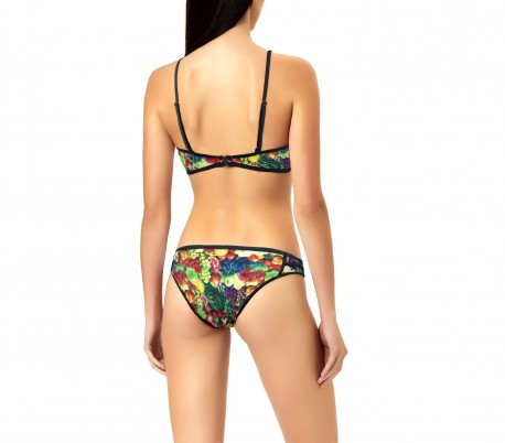 G1662 Bikini para mujer mod. FRUIT con fantasía de frutas y copas acolchadas