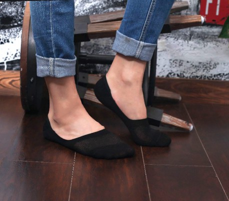 NY-700D Pack de 12 calcetines invisibles con tira de silicona antideslizante