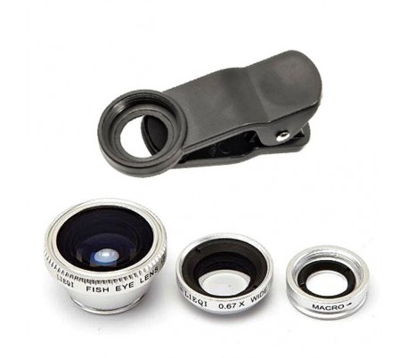 Kit de 3 lentes de smartphones con pinzas...