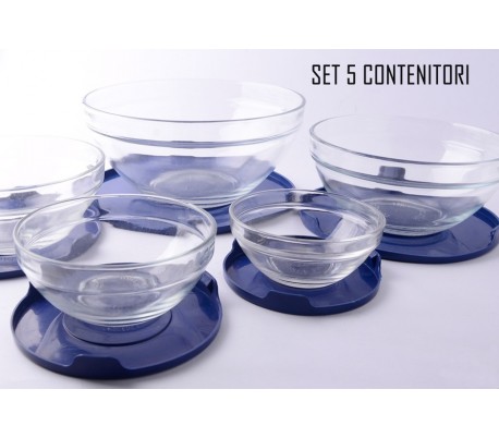 Set 5 envases de vidrio cocción para cocinar...