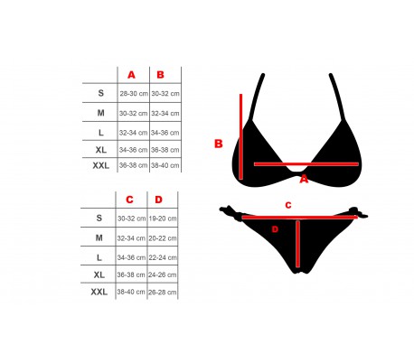 DW8885 Bikini para mujer mod. ALICE dos piezas copas acolchadas con motivos 