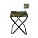 288351 Taburete plegable EVERTOP camuflaje 34 cm para camping montaña o mar
