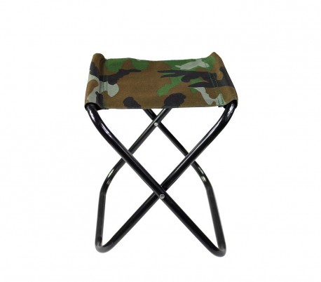 288351 Taburete plegable EVERTOP camuflaje 34 cm para camping montaña o mar