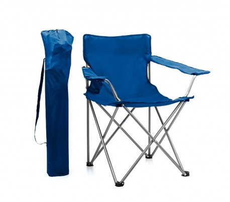 480718 Silla plegable con portavasos JOY SUMMER playa camping piscina AZUL