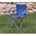 480718 Silla plegable con portavasos JOY SUMMER playa camping piscina AZUL