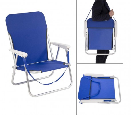 480510 Silla plegable de playa JOY SUMMER para camping piscina jardín 