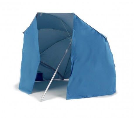 265918 Sombrilla y tienda 2 en 1 para la playa con tela parasol en velcro