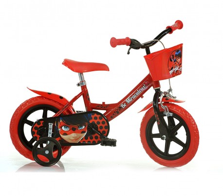 Bicicleta para niños DINO BIKES 124 RL-LB talla 12 MIRACULOUS edad de 3 a 5 años