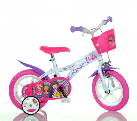 Bicicleta para niña DINO BIKES 612 GL-BA talla 12 BARBIE edad de 3 a 5 años