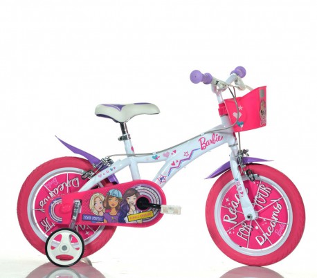 Bicicleta para niños DINO BIKES 616 G-BA talla 16 BARBIE edad de 4 a 7 años