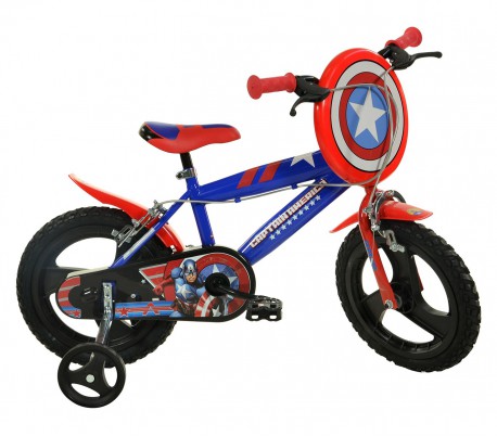 Bicicleta para niños DINO BIKES 414 UL-CA talla 14 AVENGERS de edad 3 a 6 años