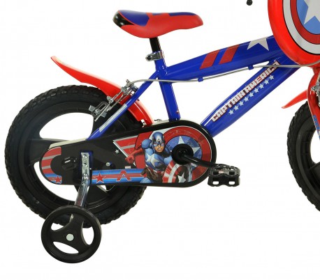 Bicicleta para niños DINO BIKES 414 UL-CA talla 14 AVENGERS de edad 3 a 6 años