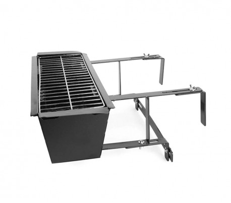 10756 Barbacoa universal para balcón o barandas en terraza o jardín 19x58x38 cm