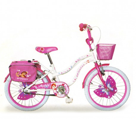 Bicicleta para niñas PRINCESS medida 16" marco de acero BLANCO edad 4 a 7 años