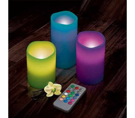  Conjunto 3 velas decorativas  con luz...