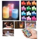  Conjunto 3 velas decorativas  con luz artificial a control remoto y perfumadas