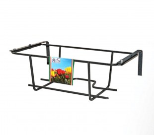 Florero de balcón TULIPANO 22x60x18 cm ARTIGIAN FERRO Art 750.C ajustable