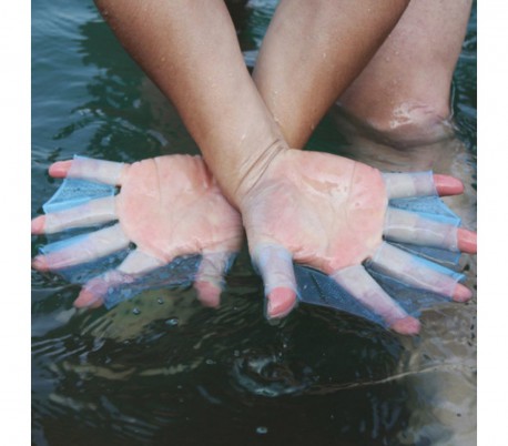 Pack de 2 guantes de silicona con forma de aletas para nadadores Snorkel 
