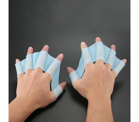 Pack de 2 guantes de silicona con forma de aletas para nadadores Snorkel 