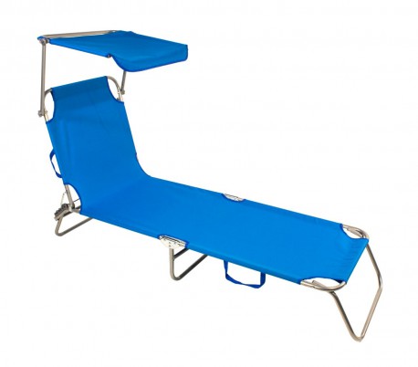 441023 Tumbona plegable con parasol JoySummer ajustable en 3 posiciones 