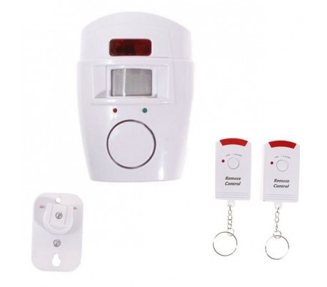 Alarma antirrobo con sensor y sirena 105db 2 mandos