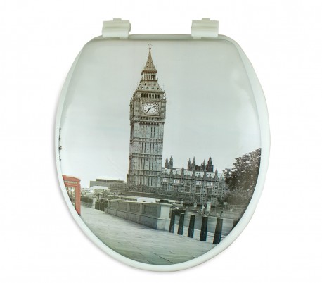 132333 Asiento suave con tapa para el WC universal modelo Londres