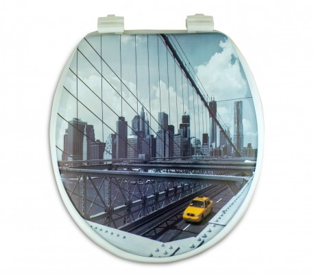 132333 Asiento suave con tapa para el WC universal modelo Londres