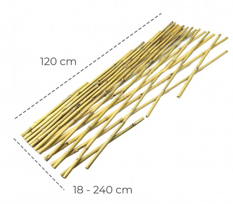 377536 Valla de bambú extensible para jardín jardín 120x240 cm