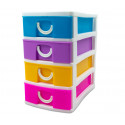 391594 Mini cajonera de 3 Pisos WELKHOME Plástico multicolor 9x13x11.5 cm