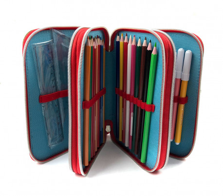 455494 Estuche para niños de 3 cremalleras 43pz colores variados The Avengers