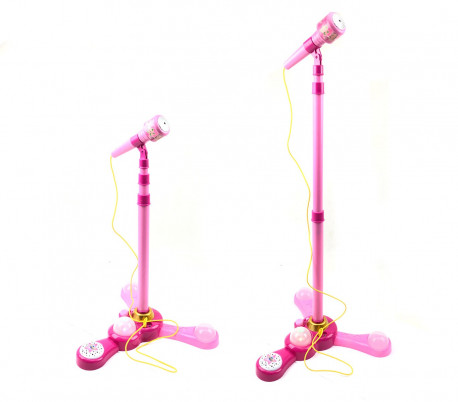 288320 Micrófono Karaoke Rockstar con poste de luz altura regulable hasta 117cm