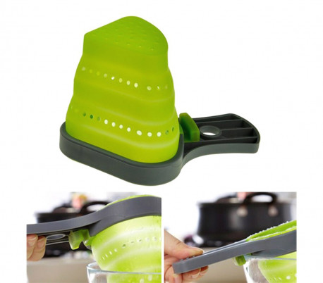 703419 Colador para pasta de silicona blanda y suave practico y plegable