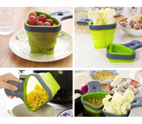 703419 Colador para pasta de silicona blanda y suave practico y plegable