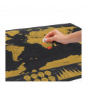 182207 Mapamundi deluxe negro 82 x 58 cm rascar los lugares que ha visitado