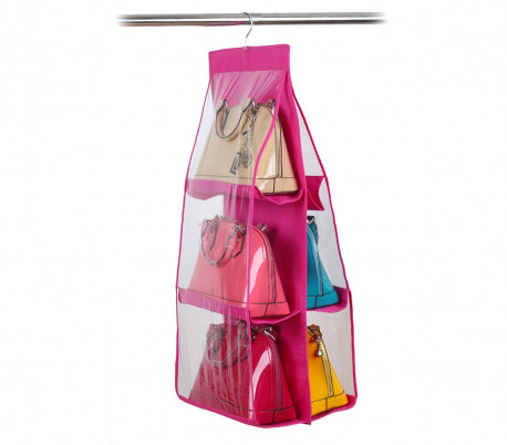 Organizador de bolsos con gancho para armarios y puertas (6 huecos)