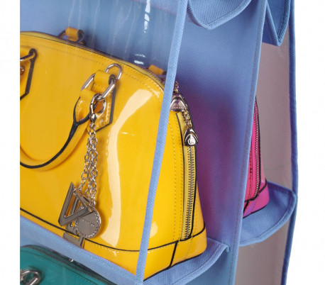 Organizador de bolsos con gancho para armarios y puertas (6 huecos)