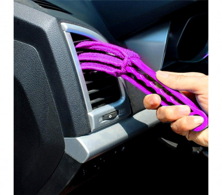 169116 Mini cepillo lavable de microfibra de 3 solapas para persiana venecianas