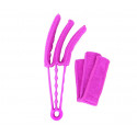 169116 Mini cepillo lavable de microfibra de 3 solapas para persiana venecianas