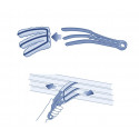 169116 Mini cepillo lavable de microfibra de 3 solapas para persiana venecianas
