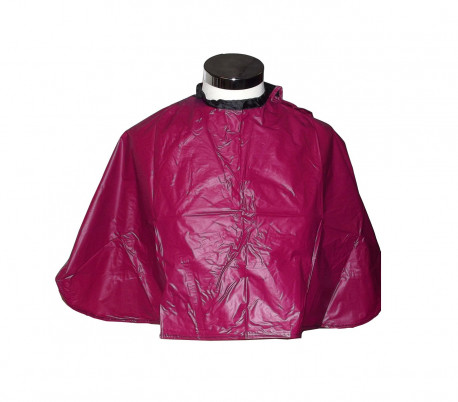 159001 Capa profesional peluquería  bordeaux en pvc 91x68 cm corte y color