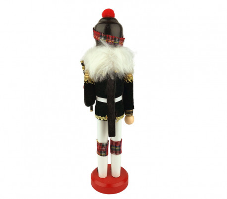 831003 Soldado decorativo CORNAMUSA 30 cm hecho de madera pintada a mano