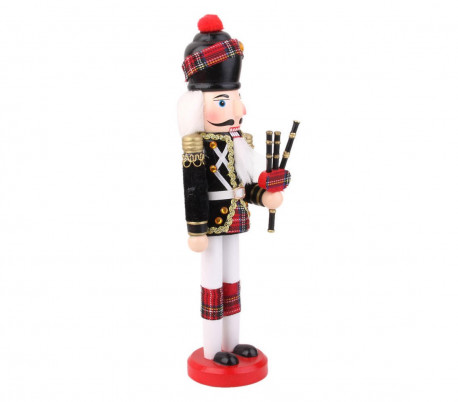 831003 Soldado decorativo CORNAMUSA 30 cm hecho de madera pintada a mano