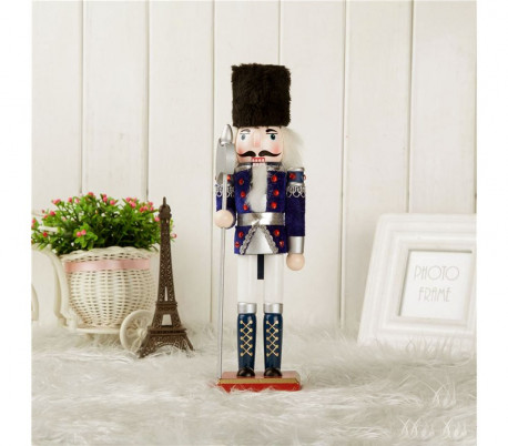 831027 Soldado decorativo CETRO 30 cm hecho de madera pintada a mano