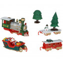 830082 Tren de navidad a batería para árbol con luces y sonidos 75 cm diámetro